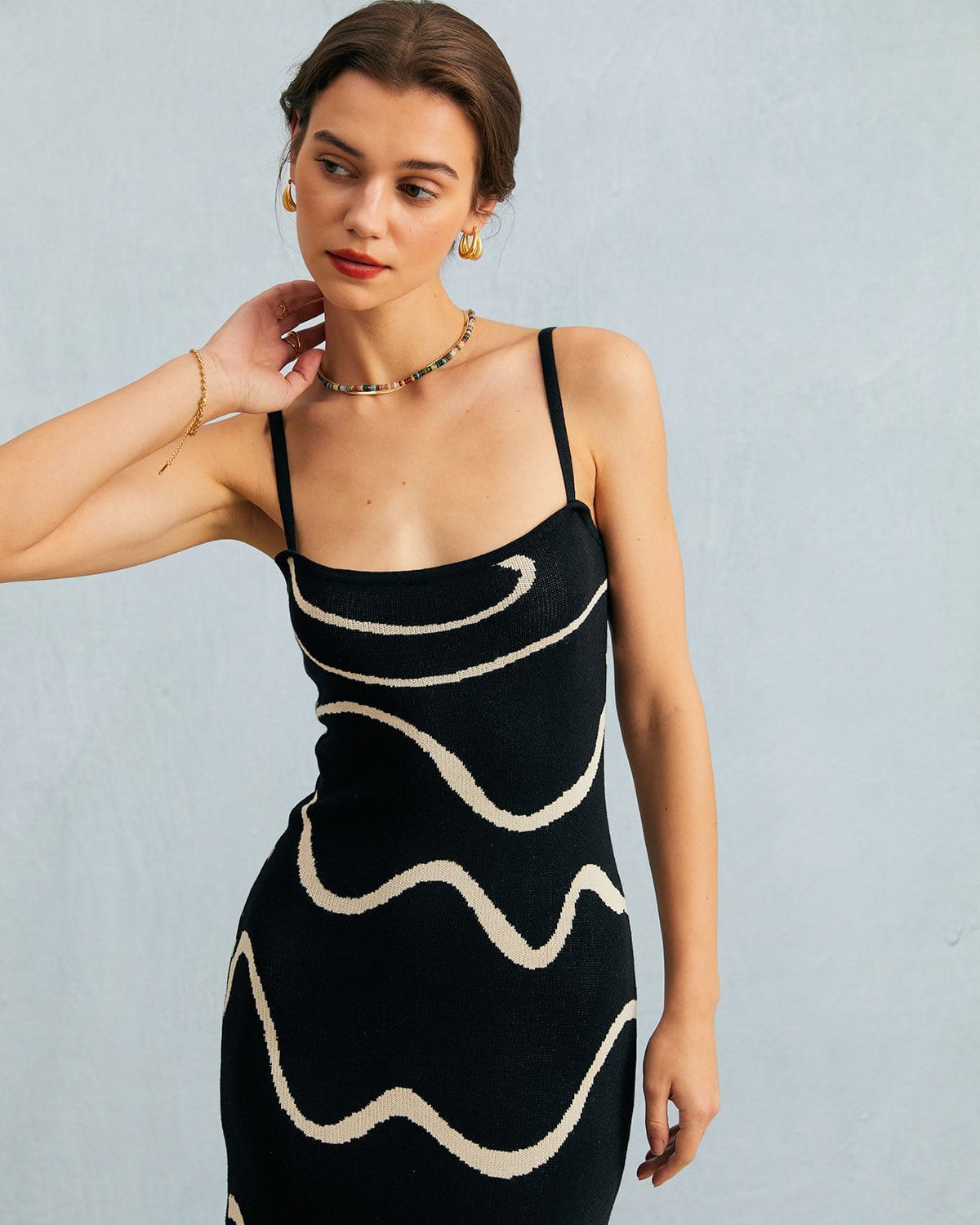 LUMINA BLACK WAVE DRESS