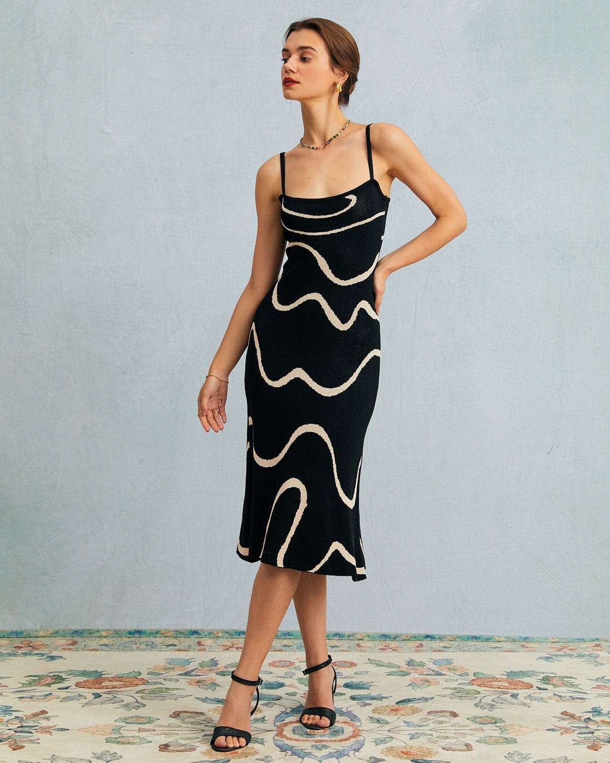 LUMINA BLACK WAVE DRESS