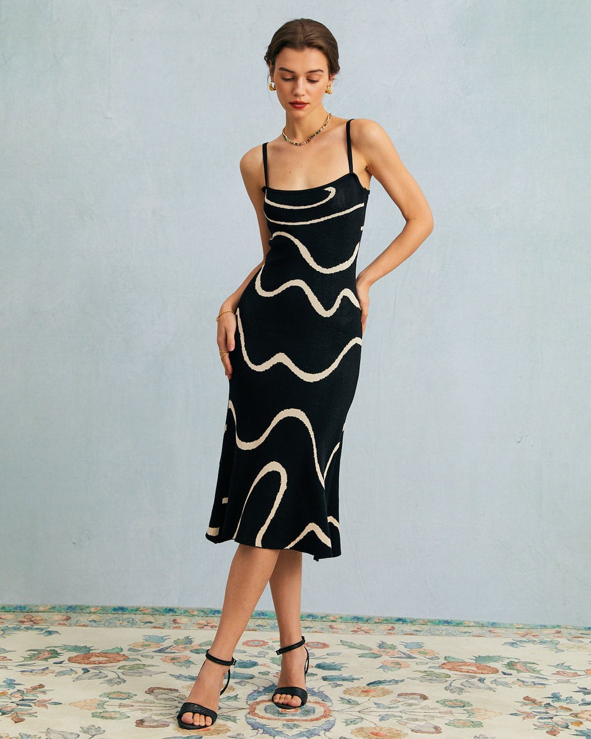 LUMINA BLACK WAVE DRESS