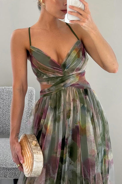 MECH FLORAL DRESS