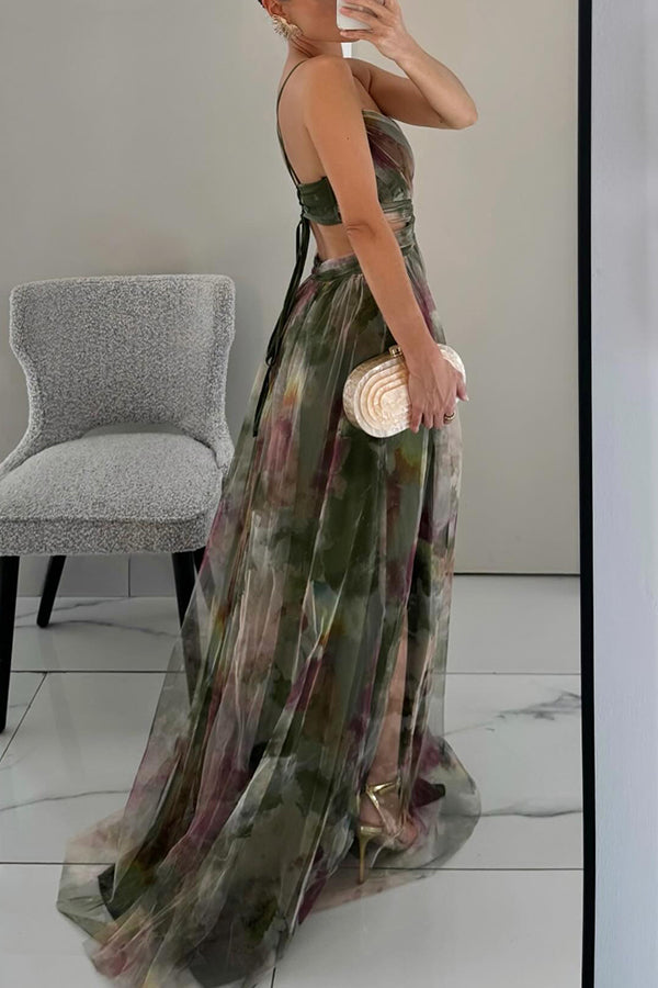 MECH FLORAL DRESS