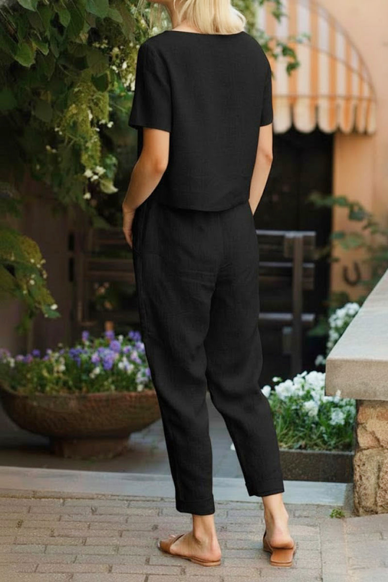 LUNNARA COTTON-LINEN CO-ORD