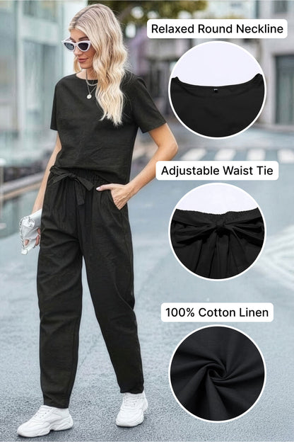 LUNNARA COTTON-LINEN CO-ORD