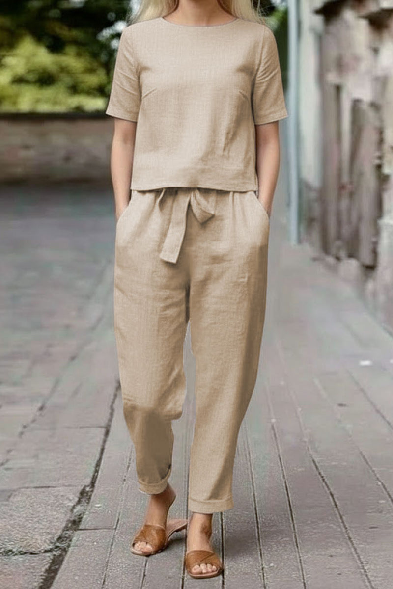 LUNNARA COTTON-LINEN CO-ORD
