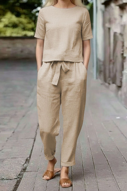 LUNNARA COTTON-LINEN CO-ORD
