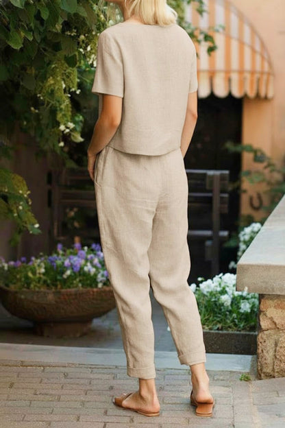 LUNNARA COTTON-LINEN CO-ORD