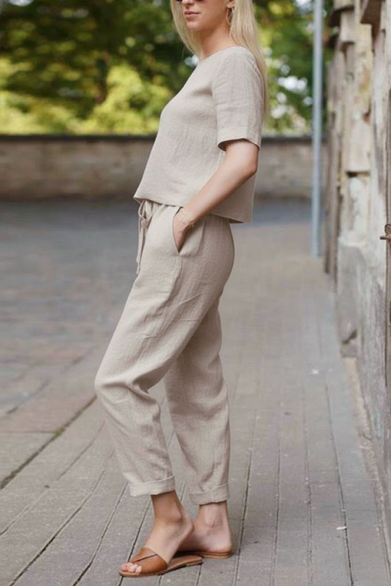 LUNNARA COTTON-LINEN CO-ORD