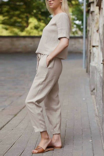 LUNNARA COTTON-LINEN CO-ORD