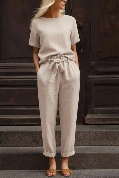LUNNARA COTTON-LINEN CO-ORD