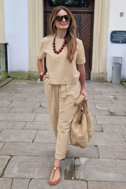 LUNNARA COTTON-LINEN CO-ORD