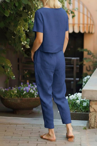 LUNNARA COTTON-LINEN CO-ORD