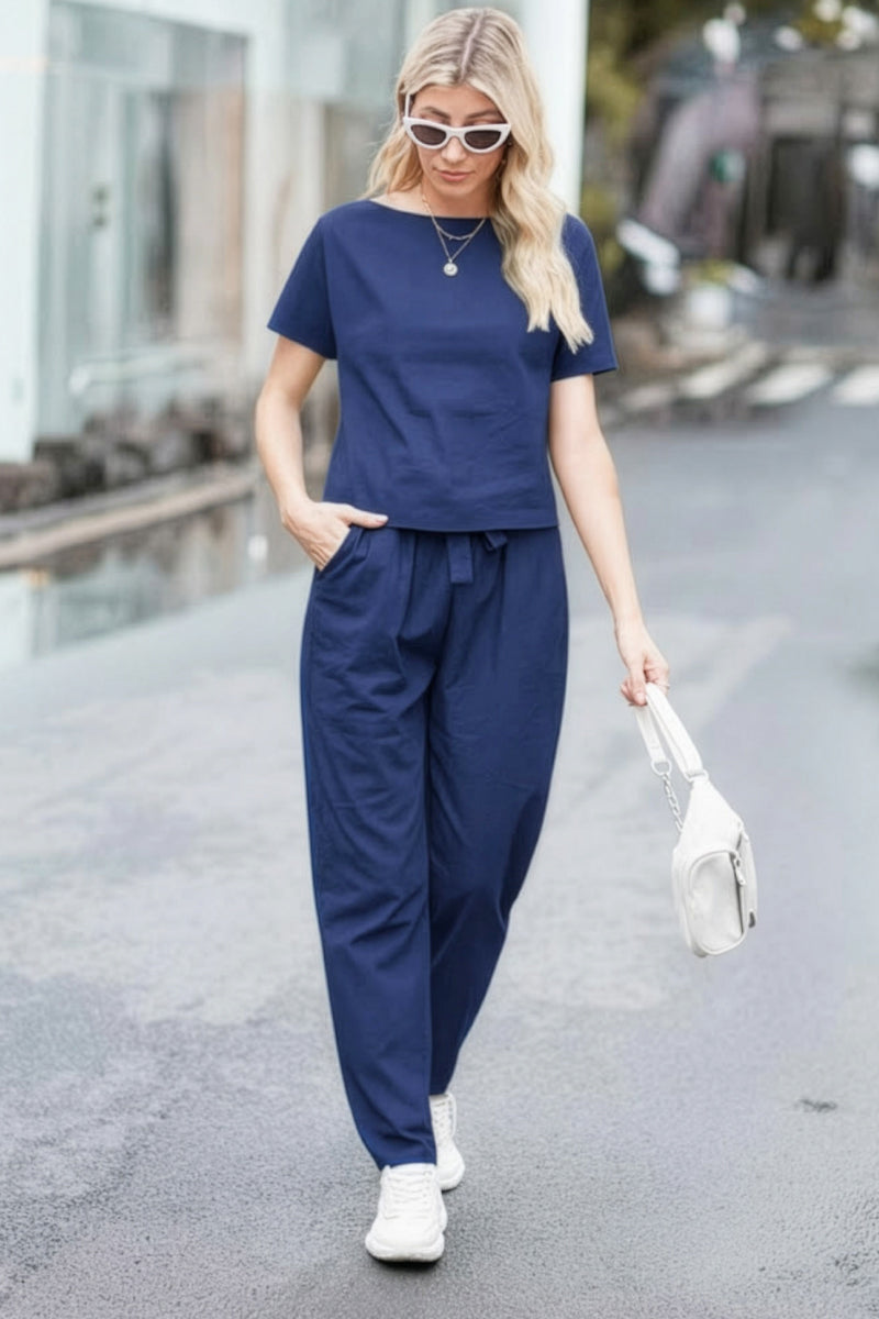 LUNNARA COTTON-LINEN CO-ORD