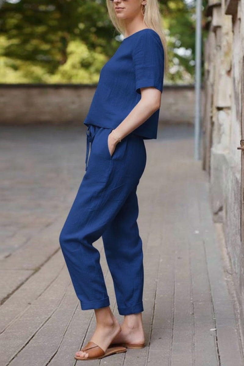 LUNNARA COTTON-LINEN CO-ORD