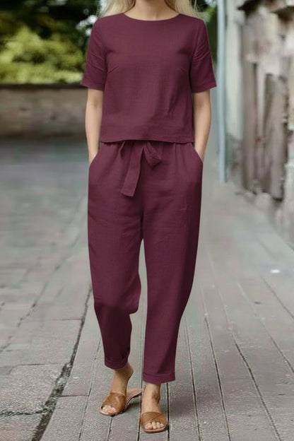 LUNNARA COTTON-LINEN CO-ORD