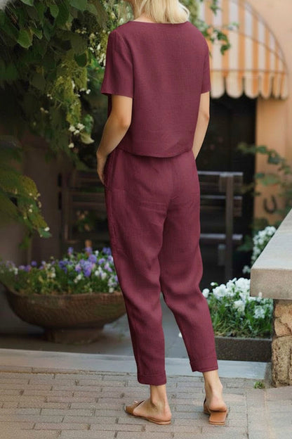 LUNNARA COTTON-LINEN CO-ORD