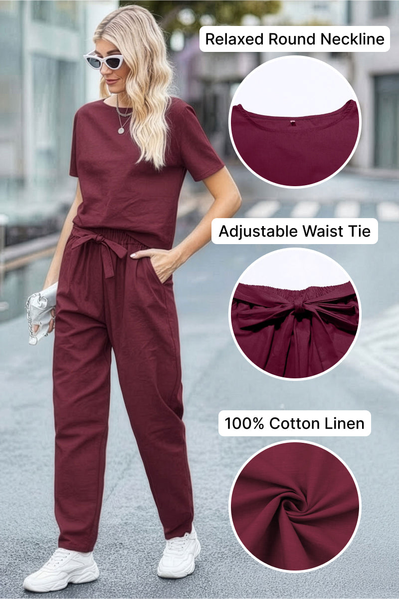 LUNNARA COTTON-LINEN CO-ORD