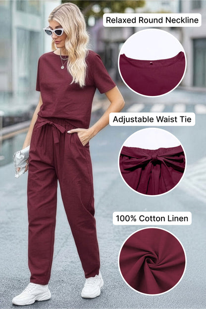 LUNNARA COTTON-LINEN CO-ORD