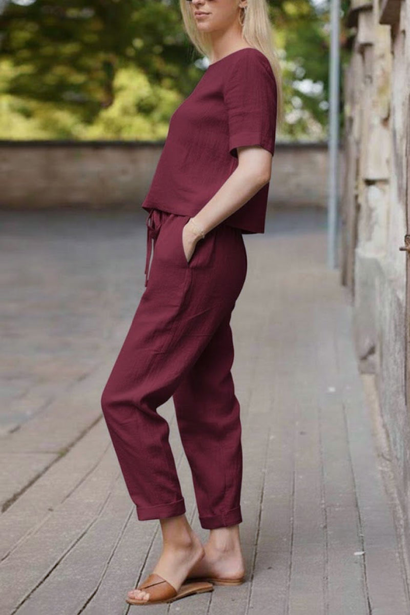 LUNNARA COTTON-LINEN CO-ORD
