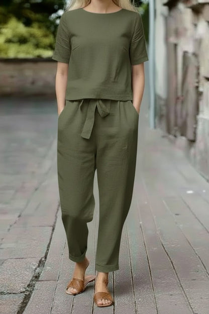 LUNNARA COTTON-LINEN CO-ORD