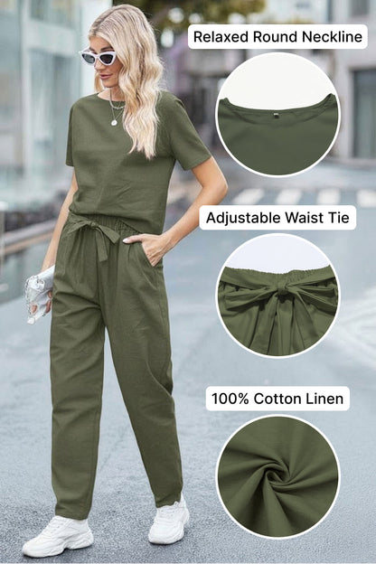 LUNNARA COTTON-LINEN CO-ORD