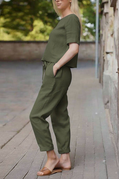 LUNNARA COTTON-LINEN CO-ORD