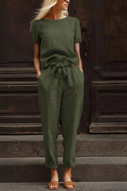 LUNNARA COTTON-LINEN CO-ORD