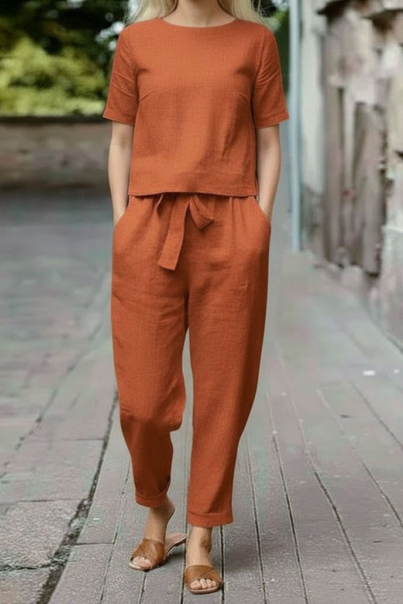 LUNNARA COTTON-LINEN CO-ORD