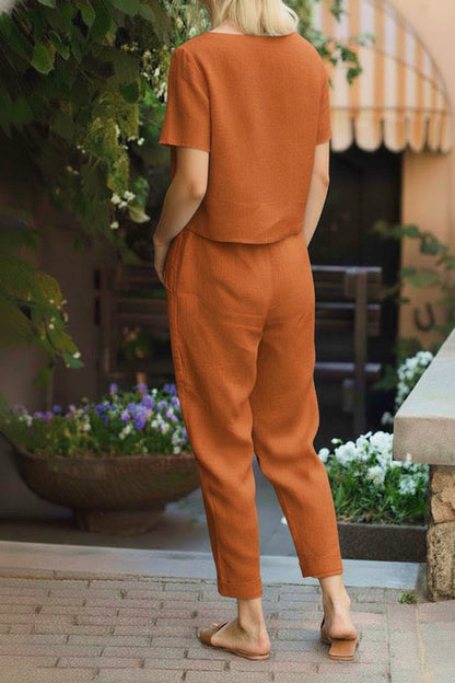 LUNNARA COTTON-LINEN CO-ORD