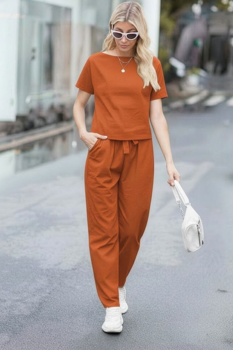 LUNNARA COTTON-LINEN CO-ORD