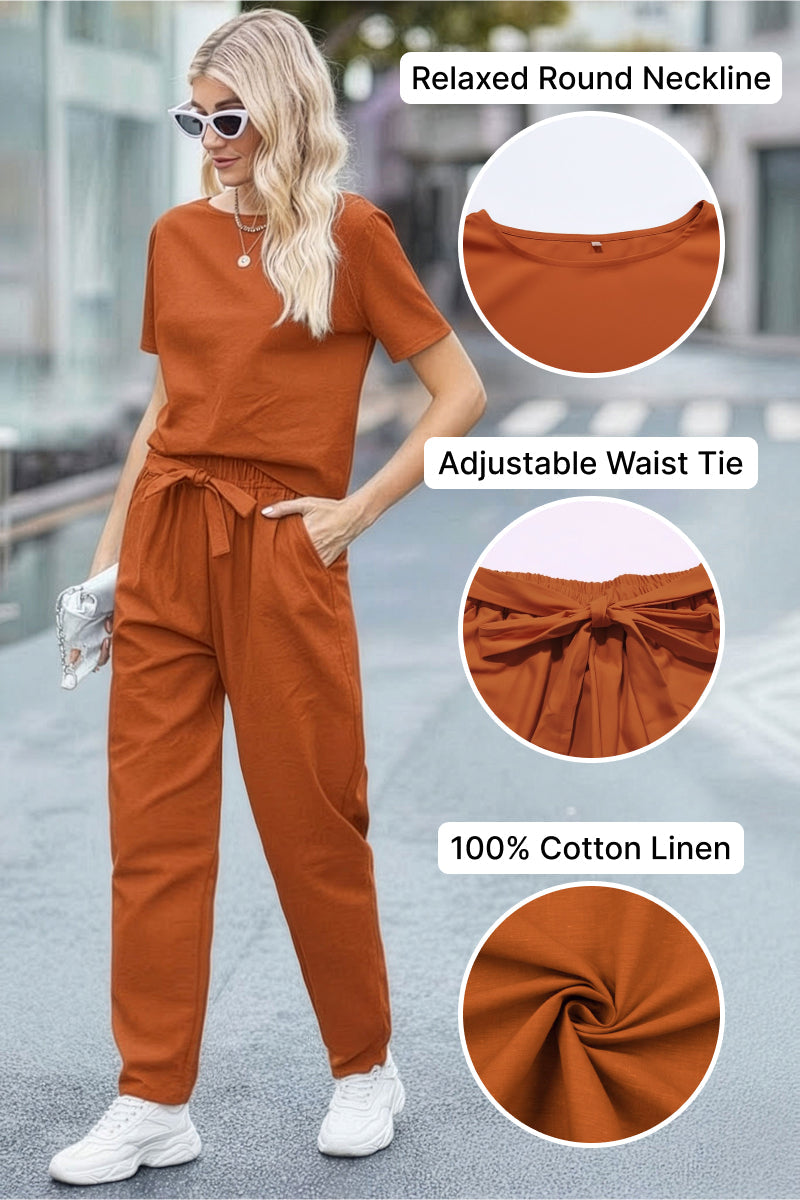 LUNNARA COTTON-LINEN CO-ORD