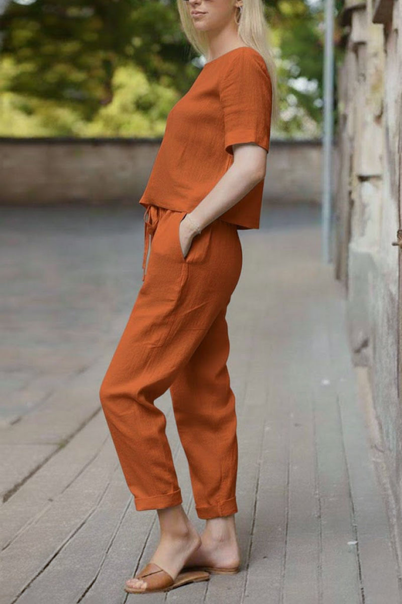 LUNNARA COTTON-LINEN CO-ORD