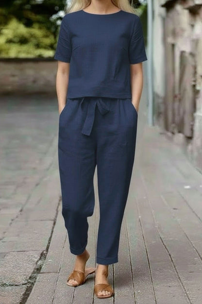 LUNNARA COTTON-LINEN CO-ORD