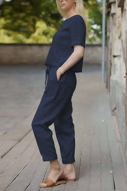 LUNNARA COTTON-LINEN CO-ORD