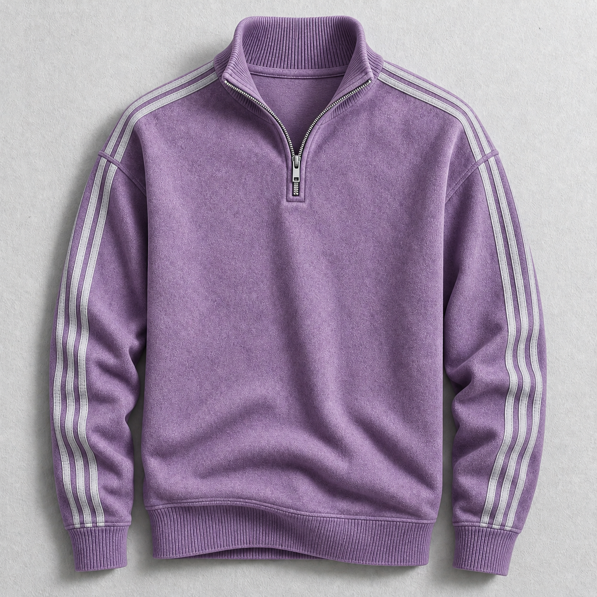 FABIO STRIPED QUARTER-ZIP