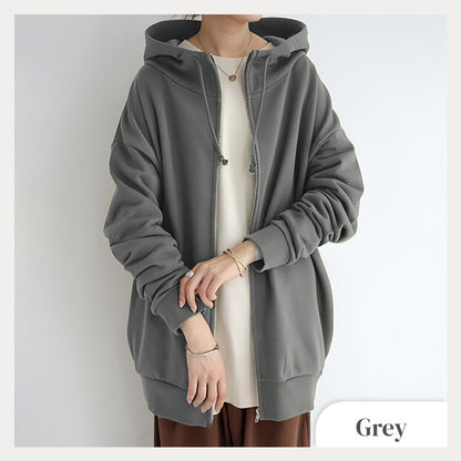 ZERRA ZIPPER HOODED SWEATER