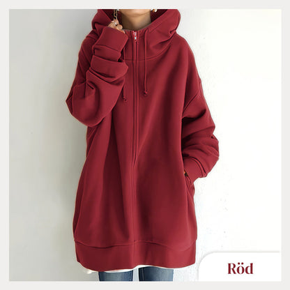 ZERRA ZIPPER HOODED SWEATER