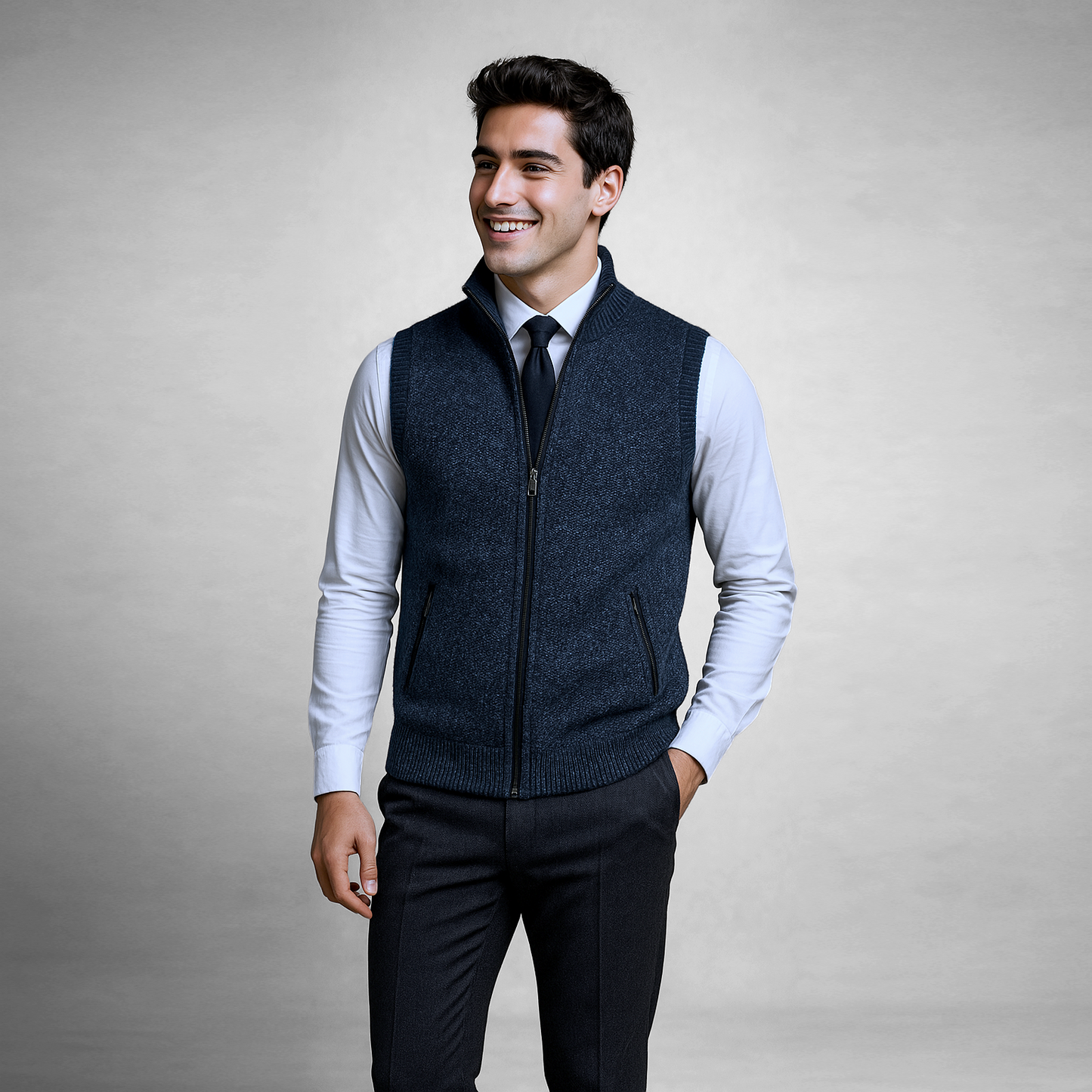 ROSSIER FULL-ZIP SWEATER VEST