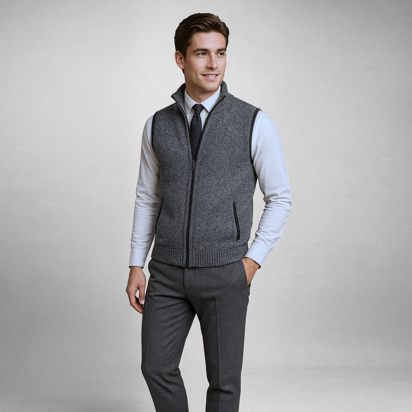 ROSSIER FULL-ZIP SWEATER VEST