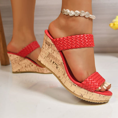 ALESSIA WOVEN CORK WEDGE