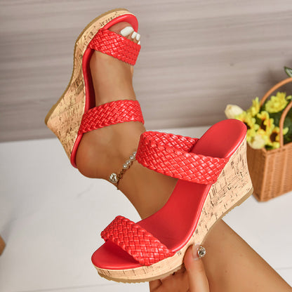 ALESSIA WOVEN CORK WEDGE