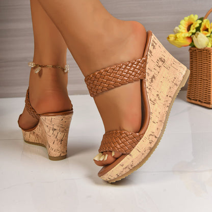 ALESSIA WOVEN CORK WEDGE
