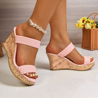 ALESSIA WOVEN CORK WEDGE