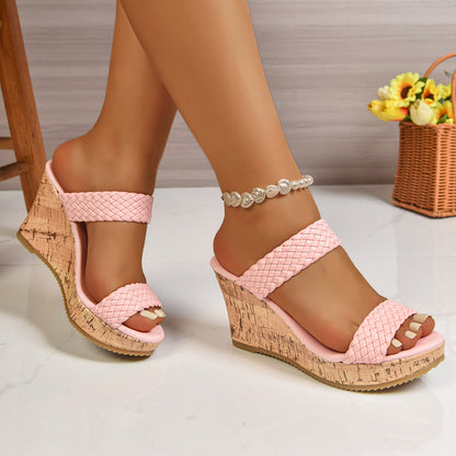 ALESSIA WOVEN CORK WEDGE