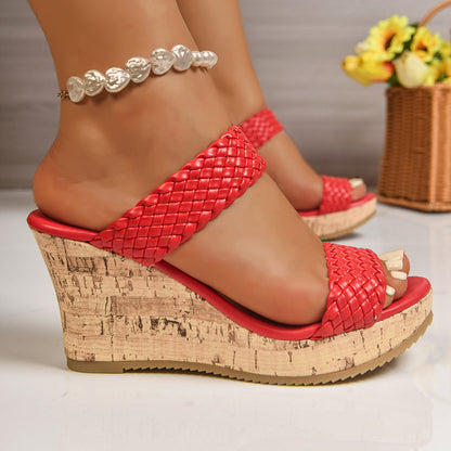 ALESSIA WOVEN CORK WEDGE