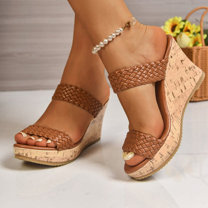 ALESSIA WOVEN CORK WEDGE