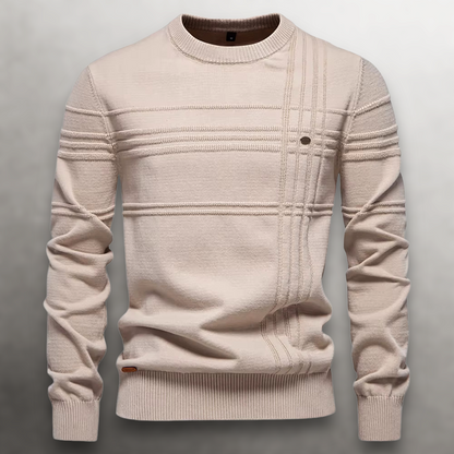 SULLIVAN GRID COTTON SWEATER