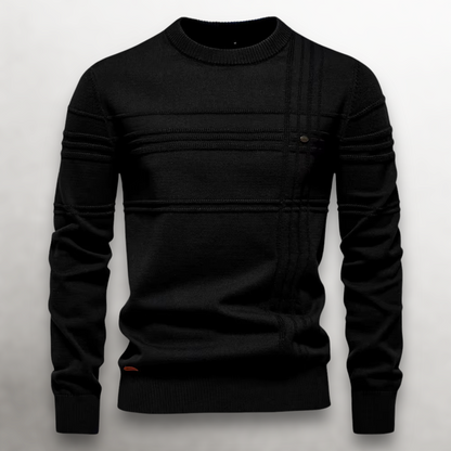 SULLIVAN GRID COTTON SWEATER