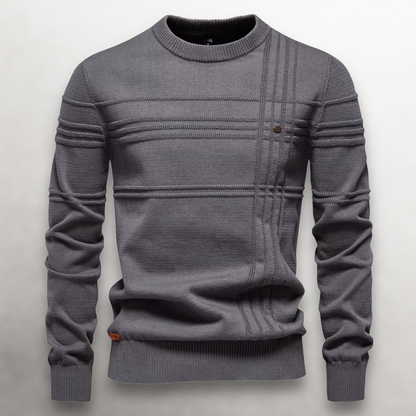 SULLIVAN GRID COTTON SWEATER