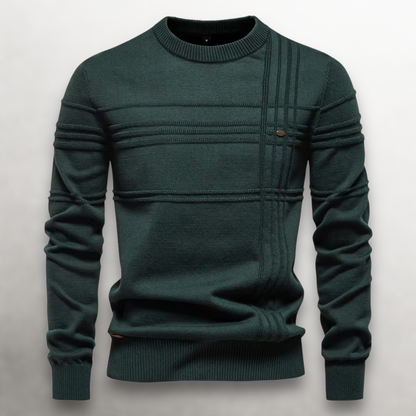 SULLIVAN GRID COTTON SWEATER