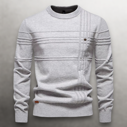 SULLIVAN GRID COTTON SWEATER